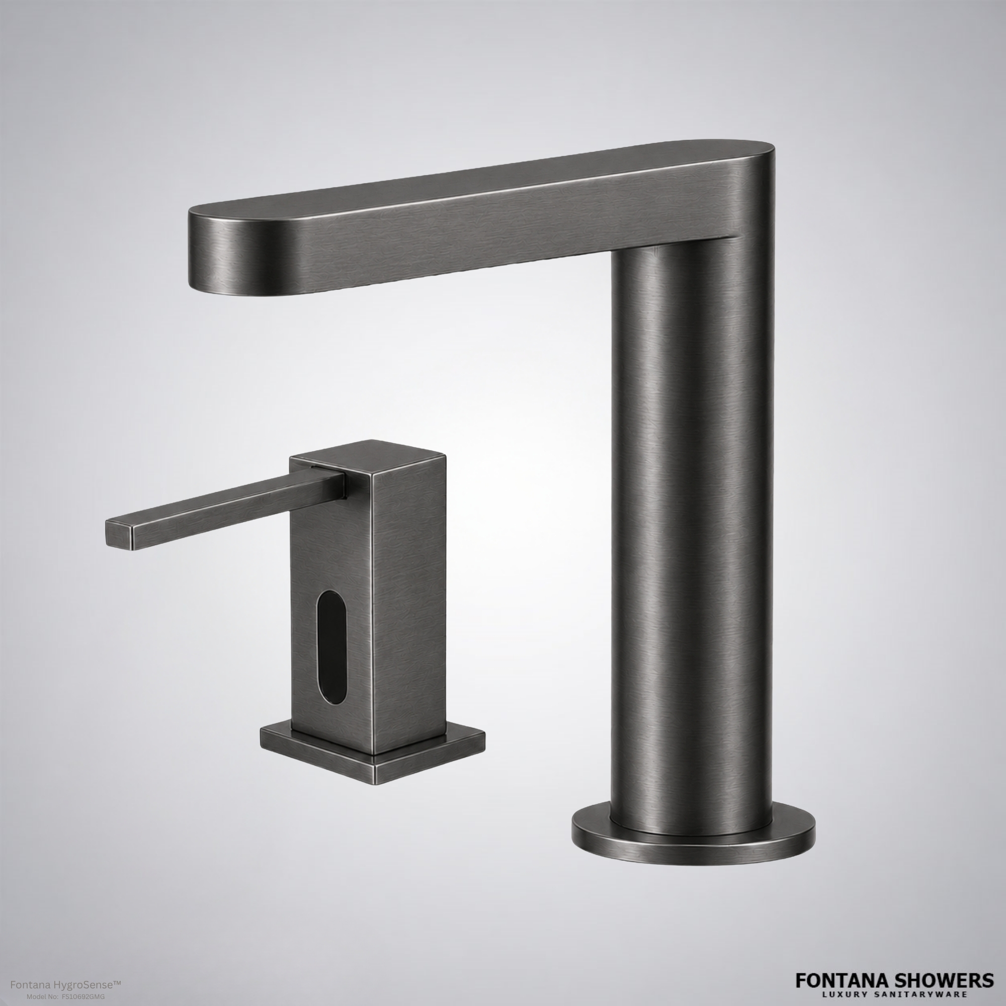 Fontana HygroSense Edition Gun Metal Gray Commercial Grade No Touch Faucet with Soap Dispenser - FS10692GMG